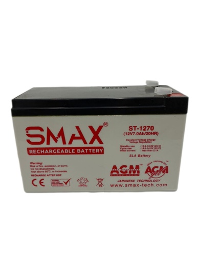 [1-903] BATERIA AGM 12V 7.0AH 20HR SMAX 1-903