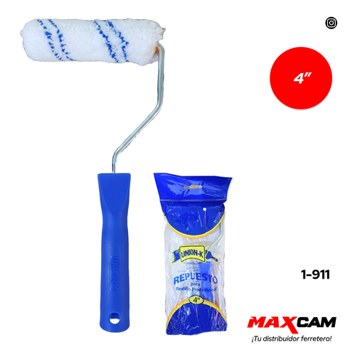 [1-911] MINI RODILLO CON FUNDA 4" UNION K 1-911