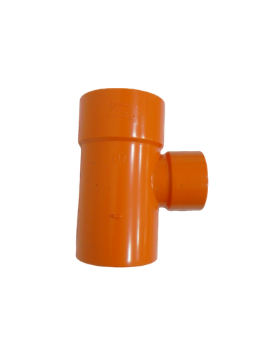 [1-943] TEE REDUC AN 75 MM x 50MM NARANJA TUBRICA 3" A 2" 1-943