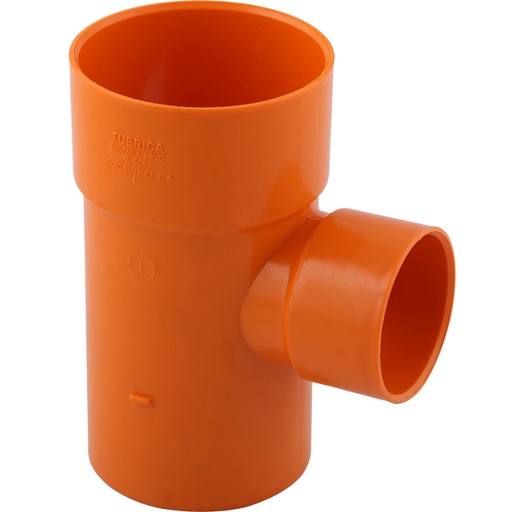 [1-954] TEE REDUC AN 160MM x 110MM NARANJA TUBRICA 6" A 4" 1-954