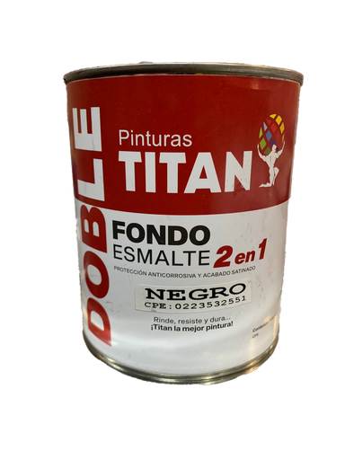 [1-959] FONDO ESMALTE NEGRO 2 EN 1 x 1/4 TITAN 1-959