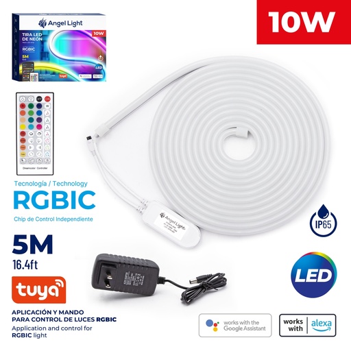 [9-223] CINTA LED NEON RGBIC SMART 5 MTS x 10W ANGEL L 9-223
