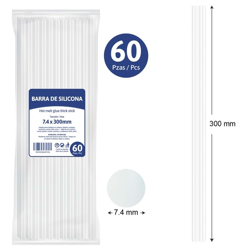 [9-226] BARRA DE SILICON DELGADA x 60 UND 9-226