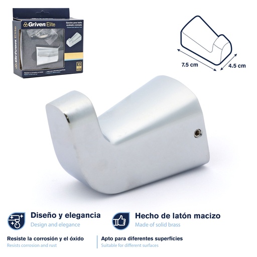 [9-228] ACCESORIO DE BAÑO P/TOALLA T/GANCHO GRIVEN 9-228