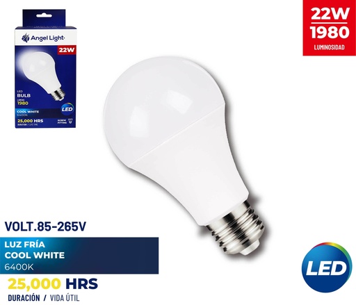 [9-245] BOMBILLO BULBO LED 22W ALTO BRILLO ANGEL L 9-245