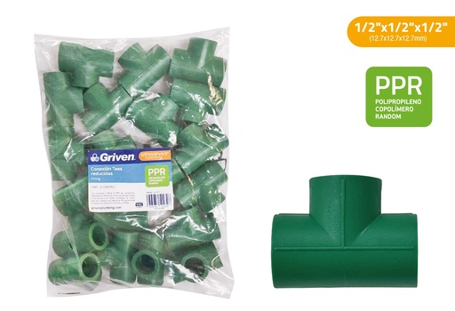 [9-256] TEE PPR 12,7MM (1/2") GRIVEN 9-256