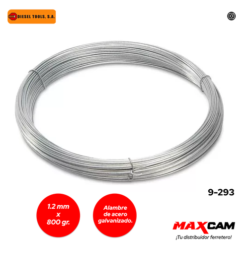 [9-293] ALAMBRE LISO x 800G 1,2MM DIESEL TOOLS 9-293
