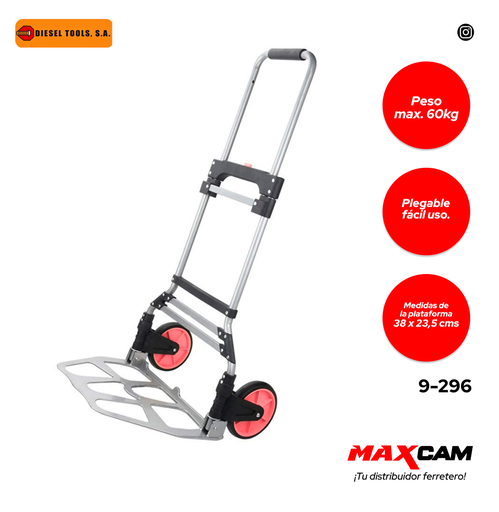 [9-296] CARRUCHA PORTATIL PLEGABLE 60KG DIESEL TOOLS 9-296