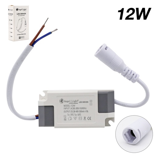 [9-334] BALASTRO P/LAMPARA LED 12W ANGEL L 9-334 (DESC)