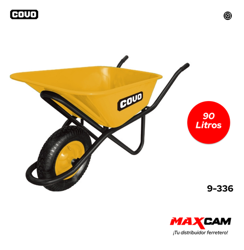 [9-336] CARRETILLA RUEDA NEUMATICA x 90 LTS COVO 9-336