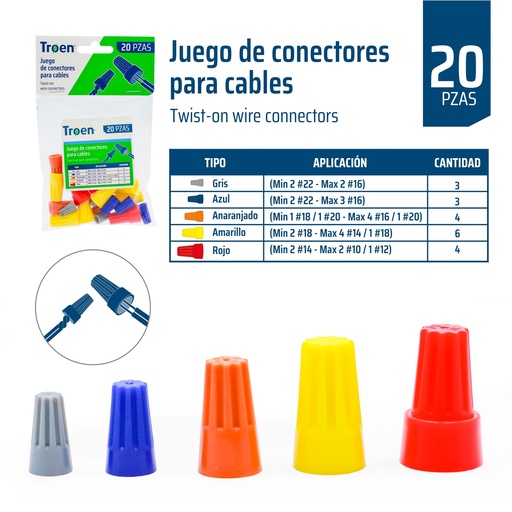 [9-341] SET CONECTORES EMPALME TROEN 9-341
