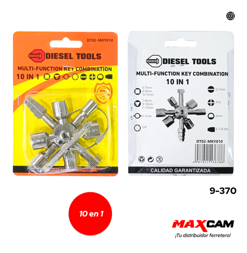 [9-370] LLAVE MULTIFUNCIONAL 10 EN 1 DIESEL T 9-370