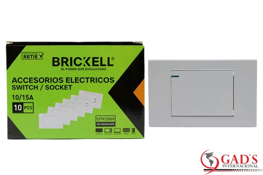 [9-435] INTERRUPTOR SENCILLO BLANCO BRICKELL 9-435