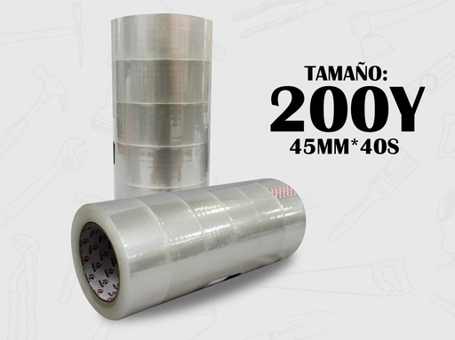 [9-438] CINTA EMBALAR TRANSPARENTE x 200Y 9-438