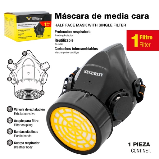 [9-492] MASCARILLA C/FILTRO SECURITY 9-492