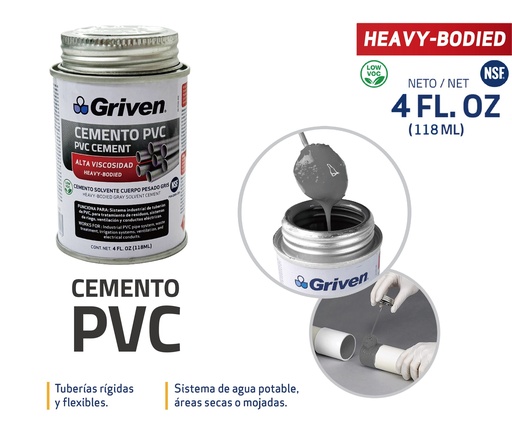 [9-512] PEGA SOLDAR ALTA VISCOSIDAD A F 1/32 GRIVEN 118ml (4oz) GRIVEN 9-512
