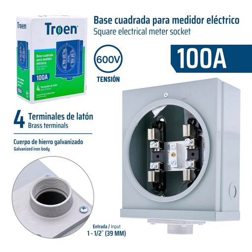 [9-524] CAJA P/MEDIDOR ELECTRICO 100A TROEN 9-524