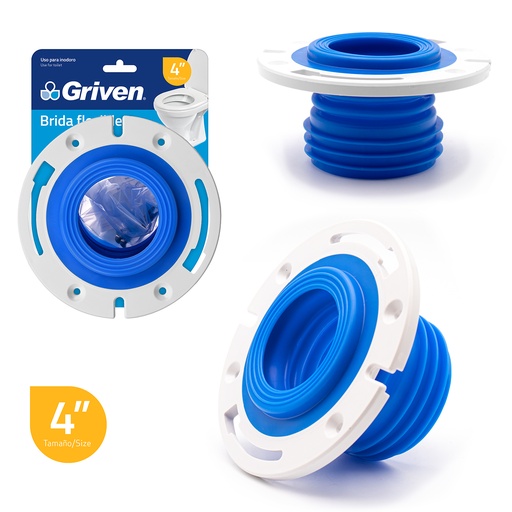 [9-525] BRIDA P/INODORO x 4" ROSCABLE GRIVEN 9-525