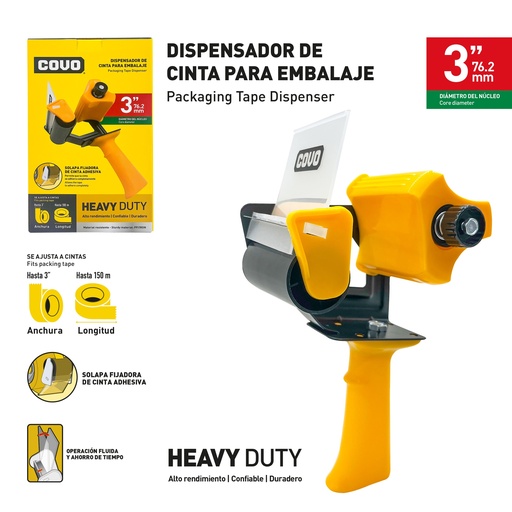 [9-526] DISPENSADOR P/CINTA EMBALAR x 3" COVO 9-526