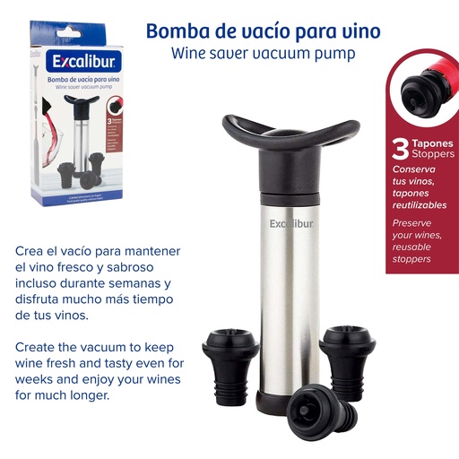 [9-548] BOMBA DE VACIO P/VINO EXCALIBUR 9-548
