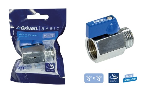 [9-586] LLAVE ARRESTO 1/2 x 1/2 MINI GRIVEN 9-586