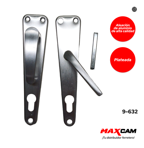 [9-632] MANILLA DE ALUMINIO FIJA/MOVIL PLATEADA DIESEL T 9-632