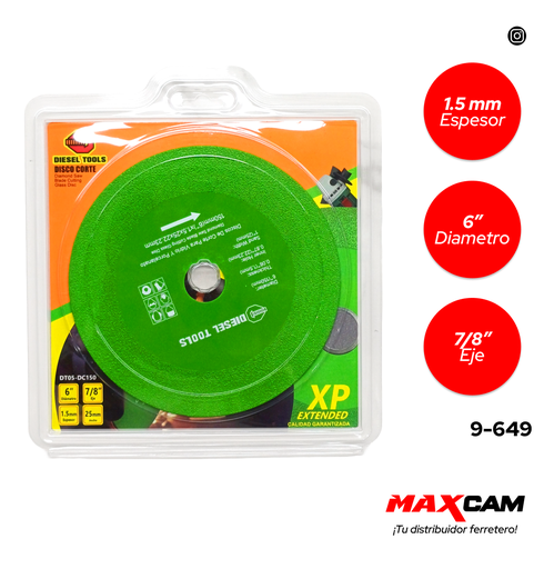 [9-649] DISCO C/VIDRIO O PORCELANATO x 6" DIESEL T 9-649