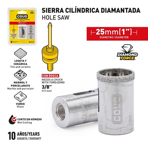 [9-683] SIERRA COPA DIAMANTADA x 1" COVO 9-683