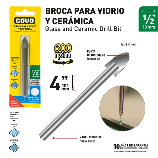 [9-690] MECHA VIDRIO x 1/2" COVO 9-690