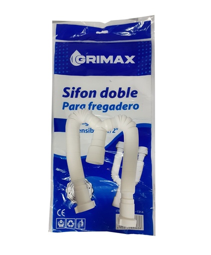 [4-848] SIFON DOBLE FLEXIBLE GRIMAX 4-848