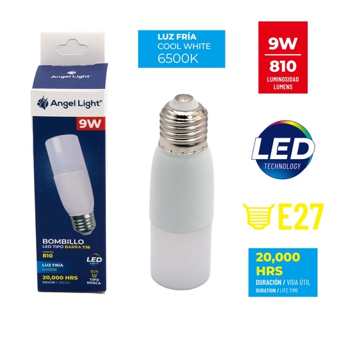 [4-851] BOMBILLO LED T37 9W ANGEL LIGHT 4-851