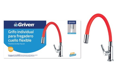 [4-990] LLAVE FREGADERO INDIVID FLEXIBLE NARAN GRIVEN 4-990