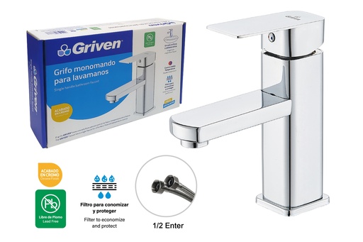 [8-220] LLAVE LAVAMANO MONOMANDO GRIVEN 8-220