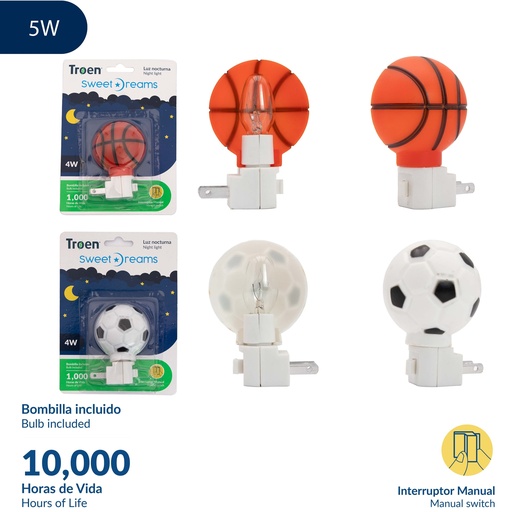 [8-282] LAMPARA P/MESA DE NOCHE 4W TROEN 8-282