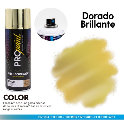 [8-355] SPRAY DORADO BRILLANTE x 400 ML PRO PAINT 8-355