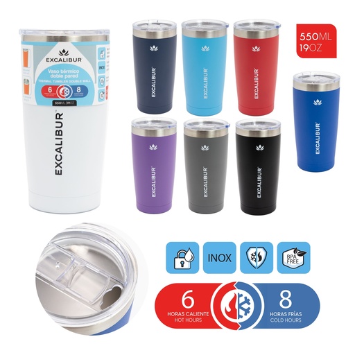 [8-359] VASO TERMICO 550ML EXCALIBUR 8-359