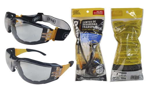 [8-369] LENTES DE SEGURIDAD TRANSPARENTE COVO 8-369