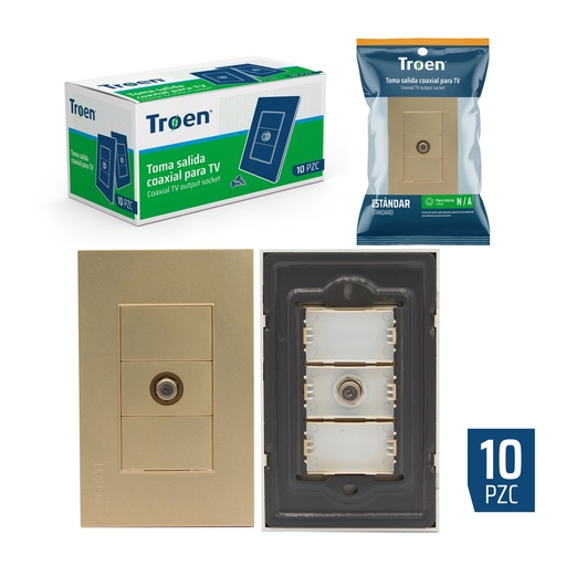 [8-375] TOMA P/CABLE COAXIAL GOLD TROEN 8-375