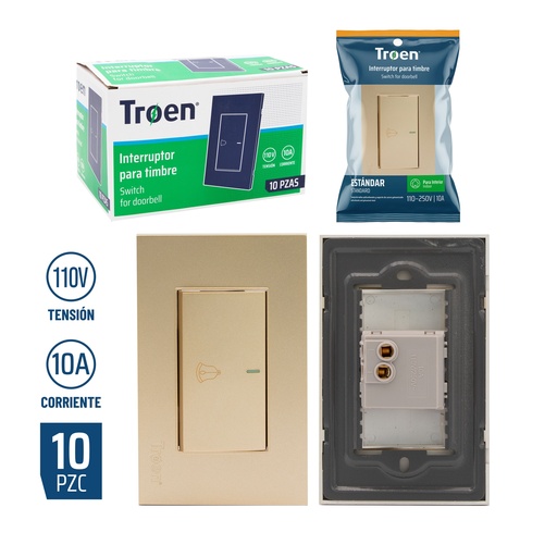 [8-377] INTERRUPTOR P/TIMBRE GOLD TROEN 8-377