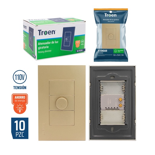 [8-378] INTERRUPTOR DIMMER GOLD TROEN 8-378