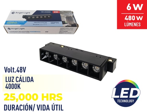 [8-395] LAMPARA LED MAGNETICA P/RIEL 6W ANGEL LIGHT 8-395