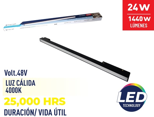 [8-397] LAMPARA LED MAGNETICA P/RIEL 24W ANGEL LIGHT 8-397