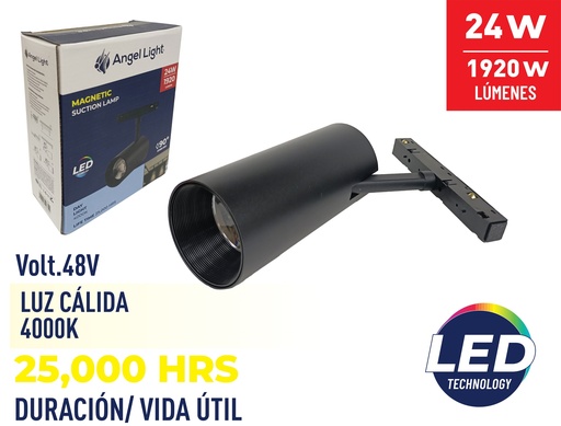[8-401] LAMPARA LED MAGNETICA P/RIEL 24W ANGEL LIGHT 8-401