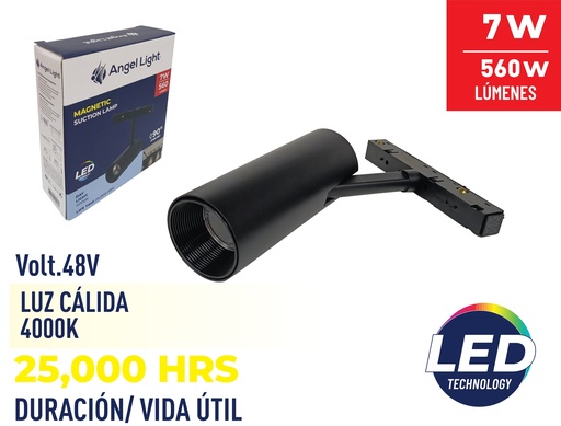 [8-402] LAMPARA LED MAGNETICA P/RIEL 7W ANGEL LIGHT 8-402