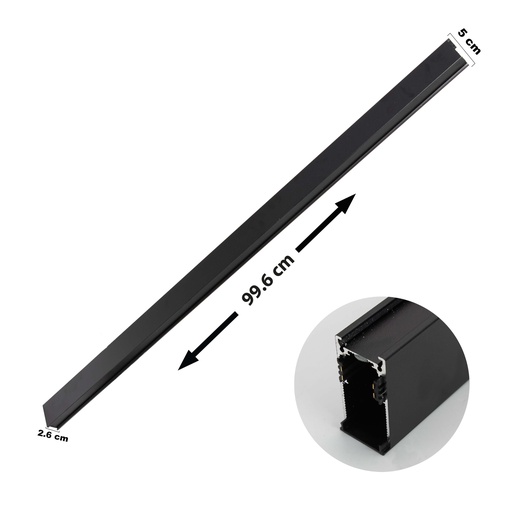 [8-408] RIEL SUPERFICIAL P/LAMPARA MAGNETICA 1 MT ANGEL L 8-408