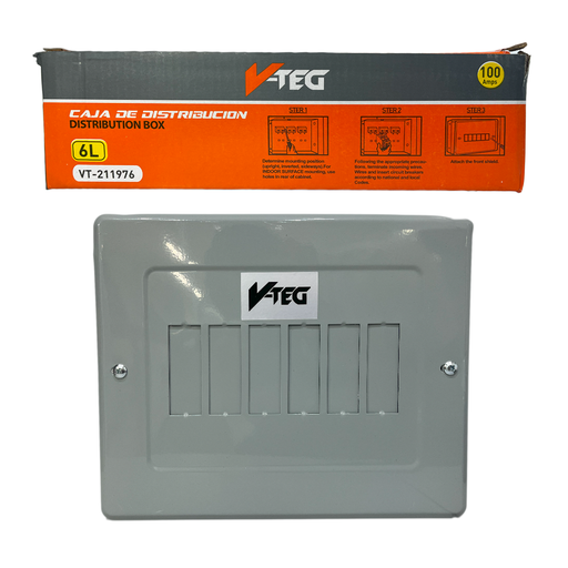 [8-478] CAJA BREAKER EMPOTRAR 6 CIRCUITO V-TEG 8-478