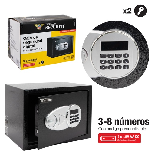 [8-502] CAJA FUERTE 25x35x25CM SECURITY 8-502