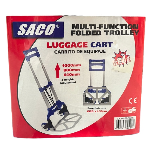 [8-532] CARRUCHA PORTATIL PLEGABLE AZUL SACO 8-532