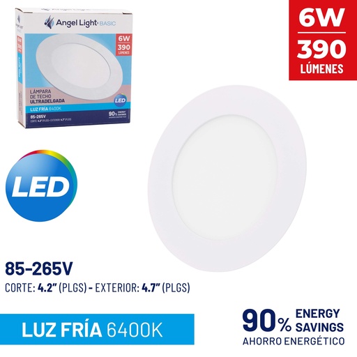[8-565] PANEL LED EMP RED LUZ FRIA 6W ANGEL L 8-565