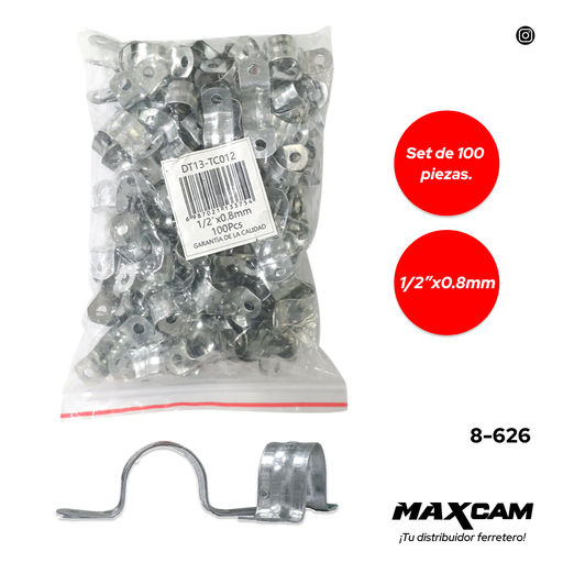 [8-626] ABRAZADERA EMT DOBLE x 1/2 X UNID DIESEL T 8-626